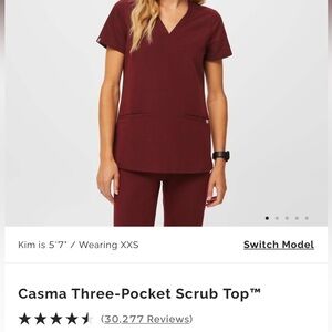 FIGS Scrub SET Medium/Medium Petite in Burgundy